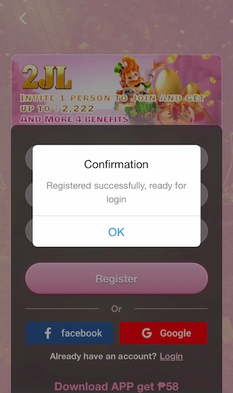 STEP 3: PRESS "REGISTER" BUTTON TO CONFIRM REGISTRATION